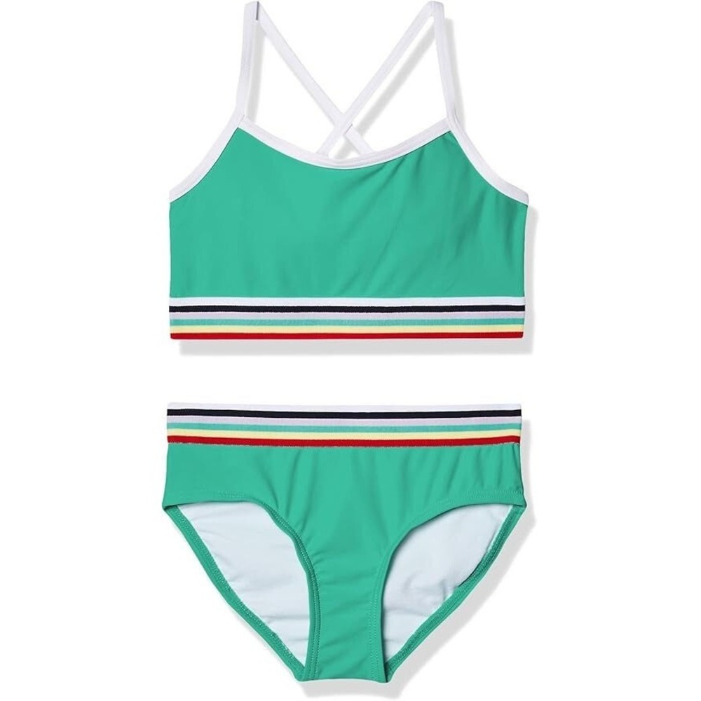 Kanu Surf Girl's Tanya UPF 50+ Beach Sport Athletic Bikini - Atlantis - 6X